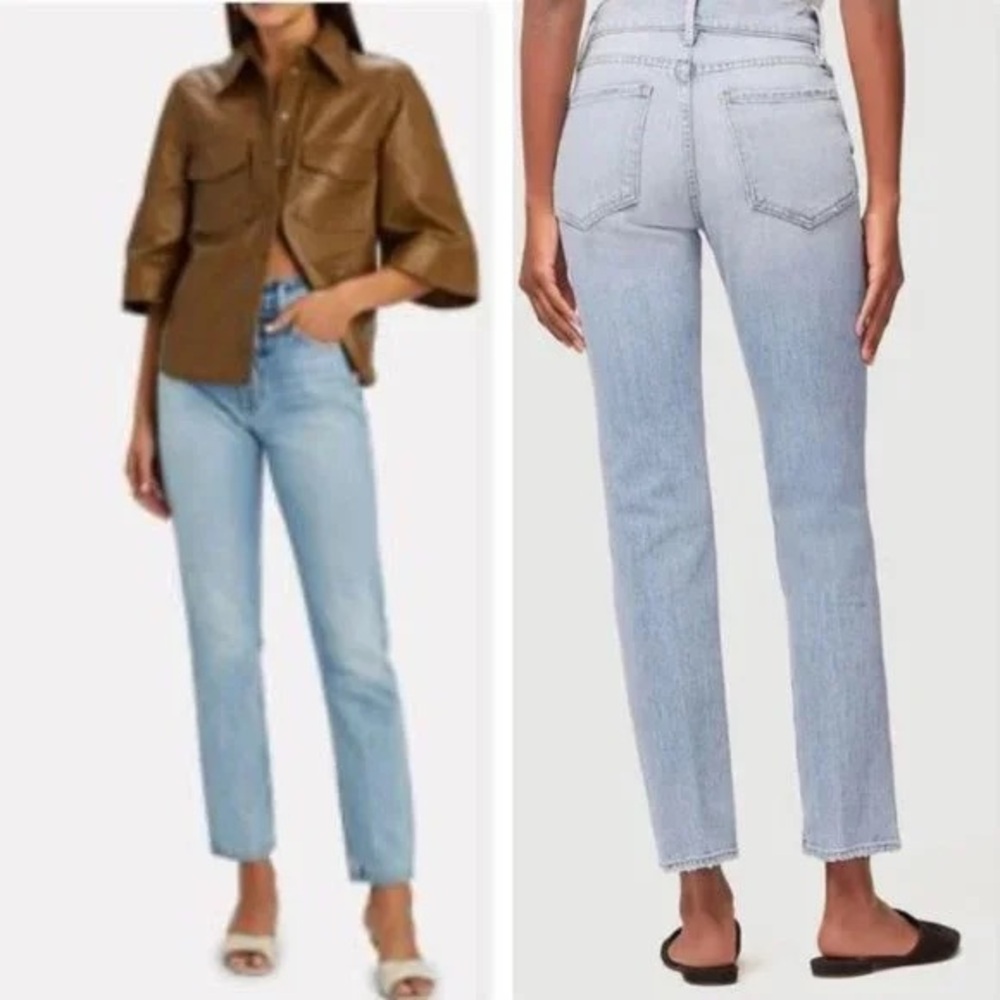 FRAME Heritage Le Sylvie Slender Straight Leg Light Wash Denim Jeans Size 26